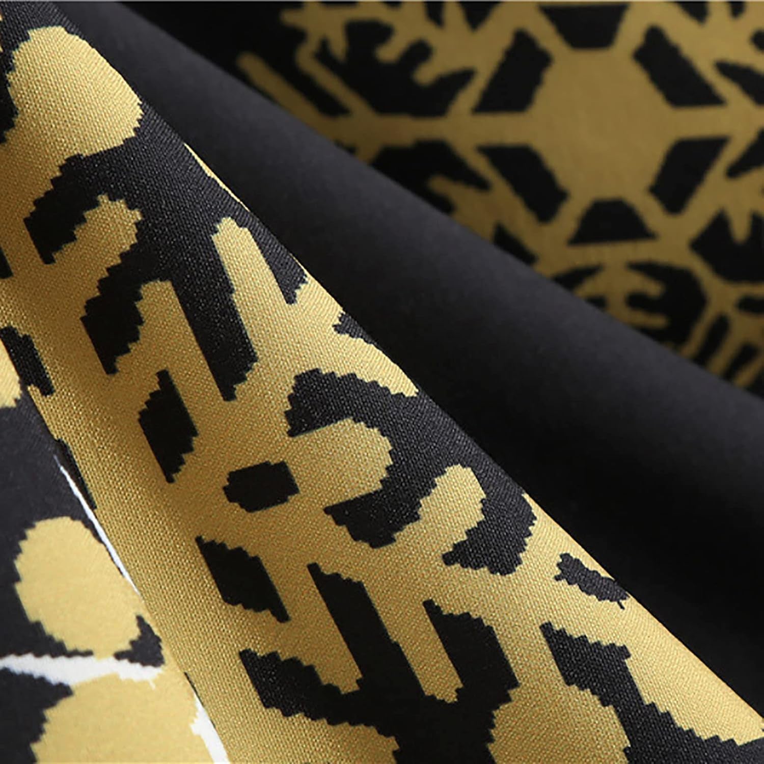 SHENYANGWA Christmas Vintage Long Sleeve Party Dresses Casual Crewneck Zipper Retro Floral Print Patchwork Cocktail Prom Dress, Black