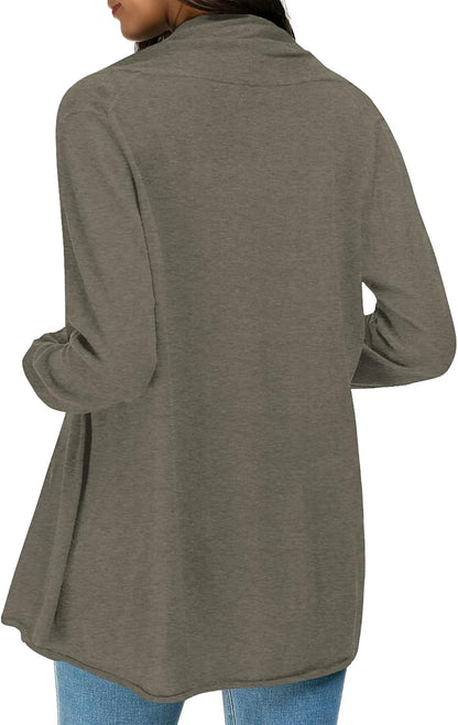 Women'S Long Sleeve Open Front Casual Thin Cardigan
