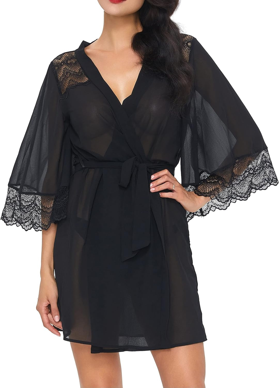 Women'S Soft Nightgown Long Kimono Robes Swimsuit Cover Ups Maxi Beach Dress